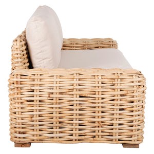 ΚΑΝΑΠΕΣ 2-ΘΕΣΙΟΣ TROPEL HM9809 ΞΥΛΟ MANGO-RATTAN ΦΥΣΙΚΟ-ΛΕΥΚΑ ΜΑΞΙΛΑΡΙΑ 192x88x70-85Υεκ. - Pakobazaar
