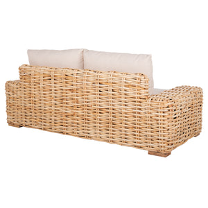 ΚΑΝΑΠΕΣ 2-ΘΕΣΙΟΣ TROPEL HM9809 ΞΥΛΟ MANGO-RATTAN ΦΥΣΙΚΟ-ΛΕΥΚΑ ΜΑΞΙΛΑΡΙΑ 192x88x70-85Υεκ. - Pakobazaar
