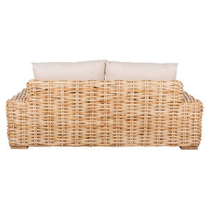 ΚΑΝΑΠΕΣ 2-ΘΕΣΙΟΣ TROPEL HM9809 ΞΥΛΟ MANGO-RATTAN ΦΥΣΙΚΟ-ΛΕΥΚΑ ΜΑΞΙΛΑΡΙΑ 192x88x70-85Υεκ. - Pakobazaar