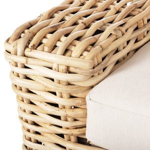 ΚΑΝΑΠΕΣ 2-ΘΕΣΙΟΣ TROPEL HM9809 ΞΥΛΟ MANGO-RATTAN ΦΥΣΙΚΟ-ΛΕΥΚΑ ΜΑΞΙΛΑΡΙΑ 192x88x70-85Υεκ. - Pakobazaar