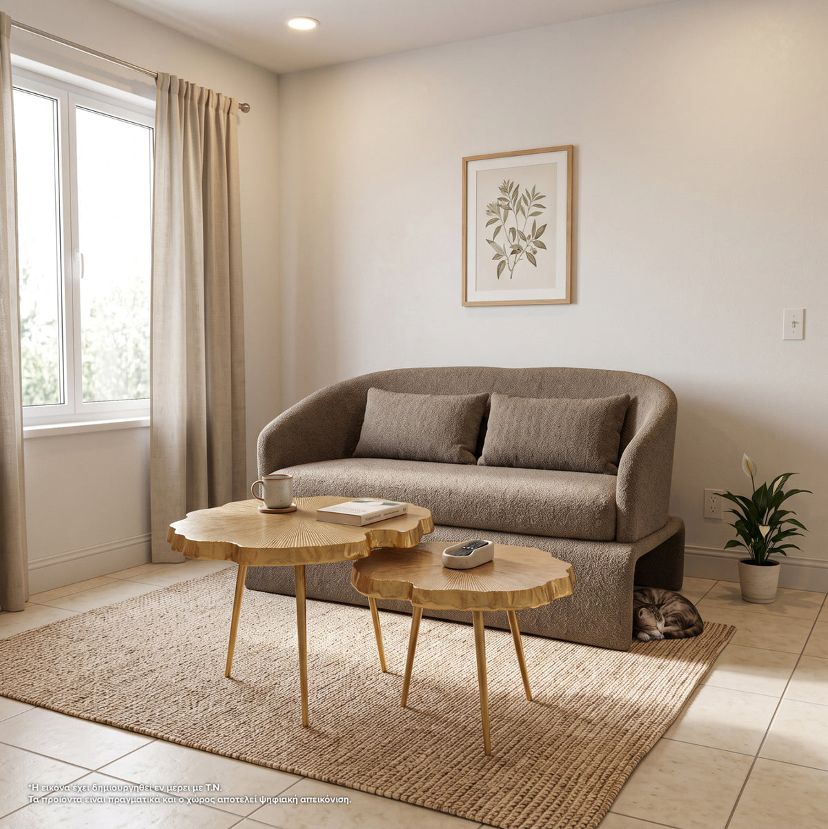 ΚΑΝΑΠΕΣ ΔΙΘΕΣΙΟΣ BEVY2 HM9678.03 ΜΠΕΖ ΜΠΟΥΚΛΕ ΥΦΑΣΜΑ-ΜΕΤΑΛΛΙΚΟΣ ΣΚΕΛΕΤΟΣ 128x72x74Υεκ. - Pakobazaar