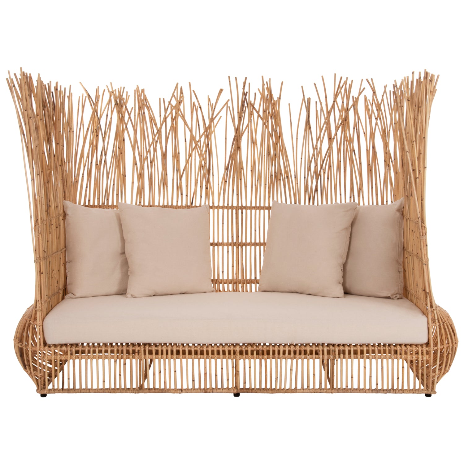 ΚΑΝΑΠΕΣ ΕΞ. ΧΩΡΟΥ ZEPHYR HM5988 ΚΑΛΑΜΙΑ RATTAN ΦΥΣΙΚΟ-ΜΠΕΖ ΜΑΞΙΛΑΡΙΑ 200x120x142Yεκ. - Pakobazaar