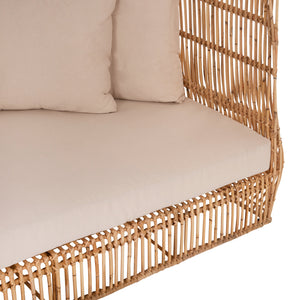 ΚΑΝΑΠΕΣ ΕΞ. ΧΩΡΟΥ ZEPHYR HM5988 ΚΑΛΑΜΙΑ RATTAN ΦΥΣΙΚΟ-ΜΠΕΖ ΜΑΞΙΛΑΡΙΑ 200x120x142Yεκ. - Pakobazaar