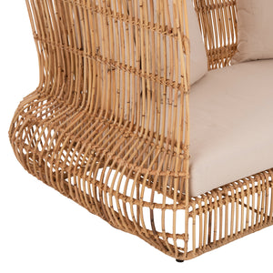ΚΑΝΑΠΕΣ ΕΞ. ΧΩΡΟΥ ZEPHYR HM5988 ΚΑΛΑΜΙΑ RATTAN ΦΥΣΙΚΟ-ΜΠΕΖ ΜΑΞΙΛΑΡΙΑ 200x120x142Yεκ. - Pakobazaar