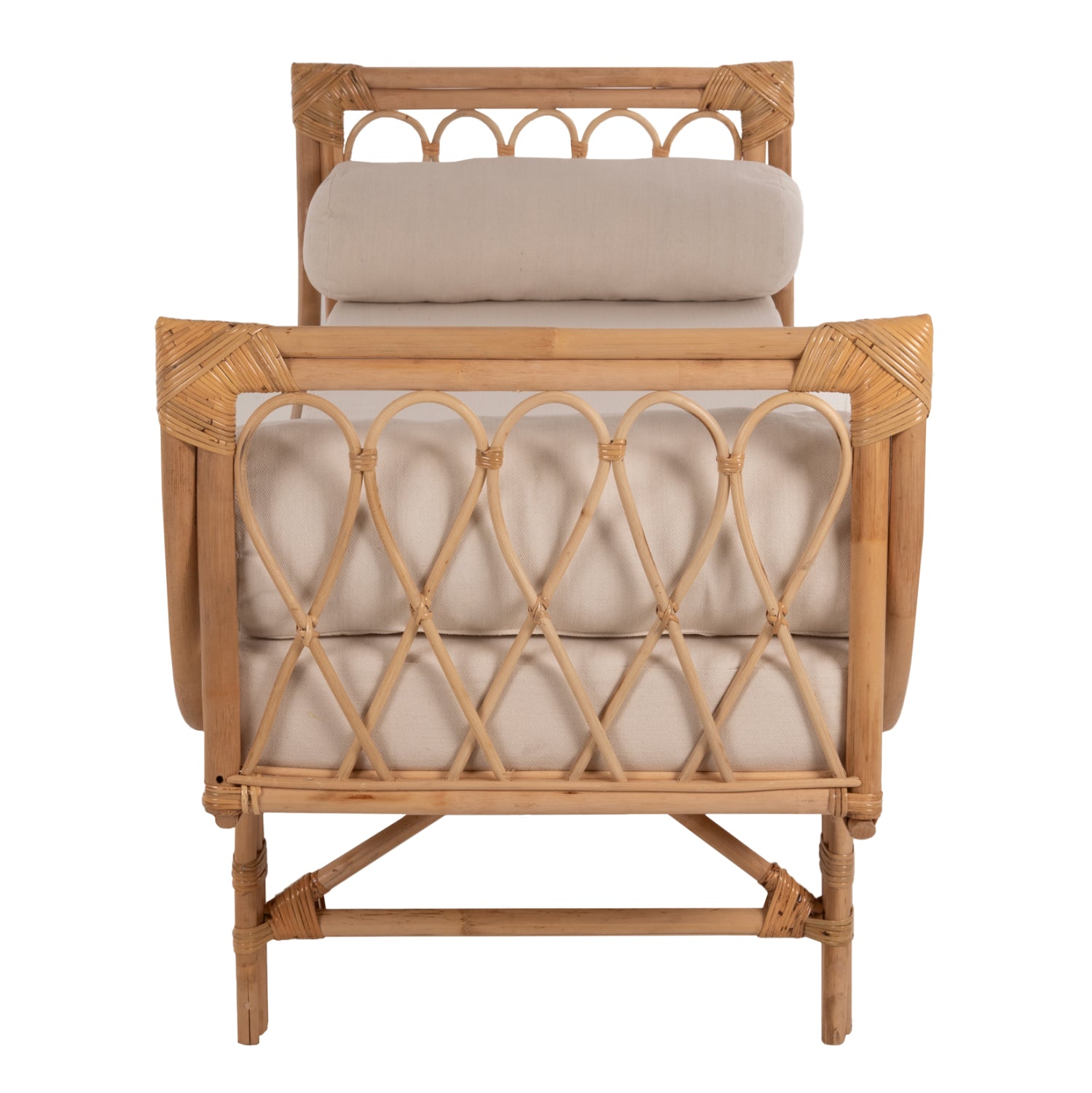 ΚΑΝΑΠΕΣ ΕΞΩΤΕΡΙΚΟΥ ΧΩΡΟΥ CHARMELLA HM9659 ΦΥΣΙΚΟ RATTAN-ΜΠΕΖ ΜΑΞΙΛΑΡΙΑ 187x69x76Yεκ. - Pakobazaar