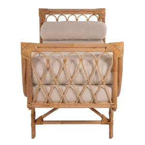 ΚΑΝΑΠΕΣ ΕΞΩΤΕΡΙΚΟΥ ΧΩΡΟΥ CHARMELLA HM9659 ΦΥΣΙΚΟ RATTAN-ΜΠΕΖ ΜΑΞΙΛΑΡΙΑ 187x69x76Yεκ. - Pakobazaar