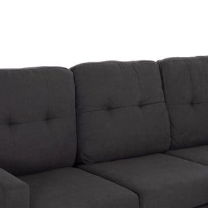 ΚΑΝΑΠΕΣ ΓΩΝΙΑ ΑΝΑΣΤΡΕΨΙΜΗ MEGGY HM3297.11 ΓΚΡΙ ΥΦΑΣΜΑ 184.5x75-129x86Yεκ.