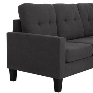 ΚΑΝΑΠΕΣ ΓΩΝΙΑ ΑΝΑΣΤΡΕΨΙΜΗ MEGGY HM3297.11 ΓΚΡΙ ΥΦΑΣΜΑ 184.5x75-129x86Yεκ.