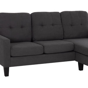 ΚΑΝΑΠΕΣ ΓΩΝΙΑ ΑΝΑΣΤΡΕΨΙΜΗ MEGGY HM3297.11 ΓΚΡΙ ΥΦΑΣΜΑ 184.5x75-129x86Yεκ.