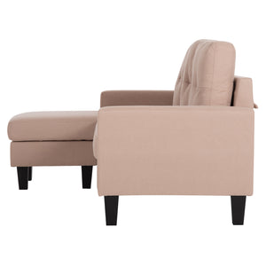 ΚΑΝΑΠΕΣ ΓΩΝΙΑ ΑΝΑΣΤΡΕΨΙΜΗ MEGGY HM3297.13 ΜΠΕΖ ΥΦΑΣΜΑ 184.5x75-129x86Yεκ.