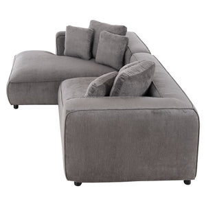 ΚΑΝΑΠΕΣ ΓΩΝΙΑ (ΑΡΙΣΤΕΡΗ) 3-ΘΕΣΙΟΣ GRACE HM3280.03L ΓΚΡΙ ΥΦΑΣΜΑ 252x160x70-90Υεκ - Pakobazaar