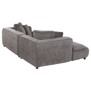 ΚΑΝΑΠΕΣ ΓΩΝΙΑ (ΑΡΙΣΤΕΡΗ) 3-ΘΕΣΙΟΣ GRACE HM3280.03L ΓΚΡΙ ΥΦΑΣΜΑ 252x160x70-90Υεκ - Pakobazaar