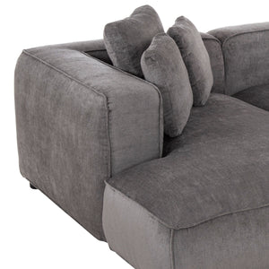 ΚΑΝΑΠΕΣ ΓΩΝΙΑ (ΑΡΙΣΤΕΡΗ) 3-ΘΕΣΙΟΣ GRACE HM3280.03L ΓΚΡΙ ΥΦΑΣΜΑ 252x160x70-90Υεκ - Pakobazaar
