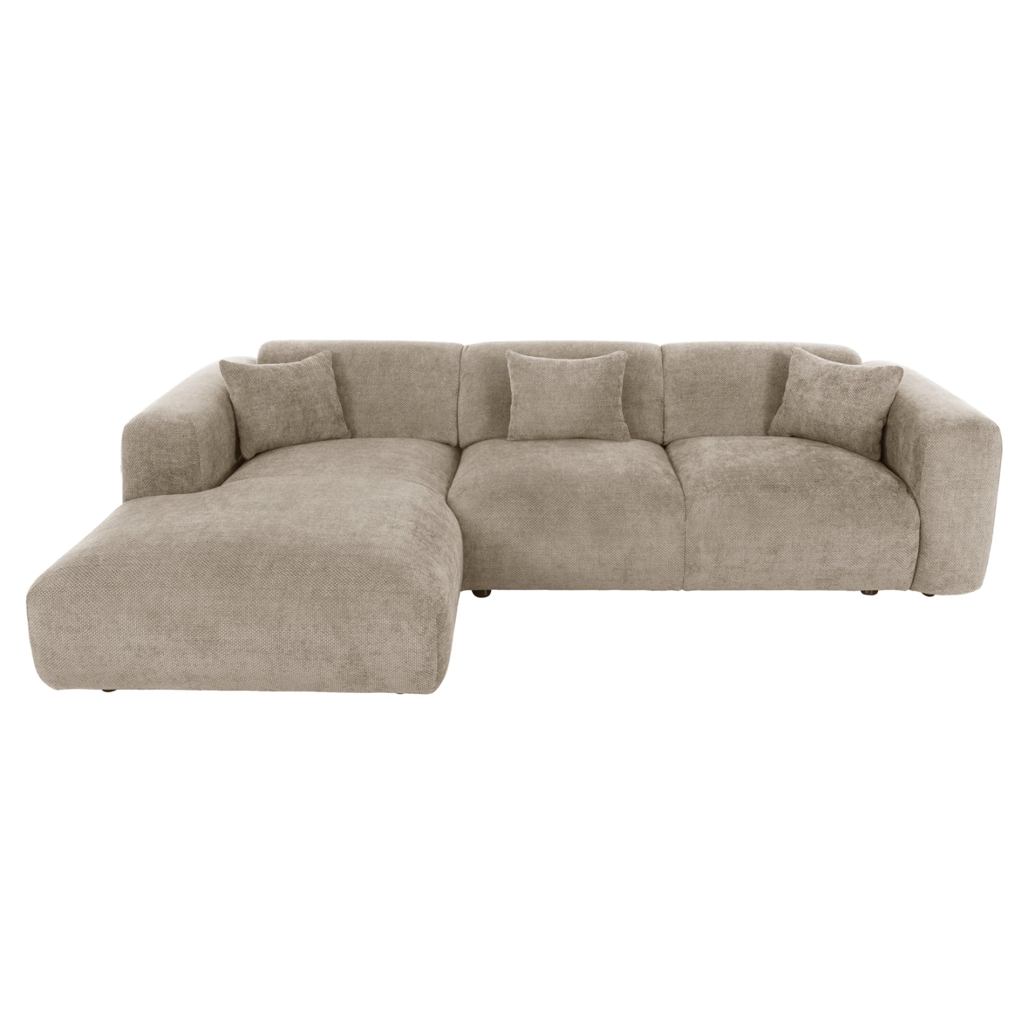 ΚΑΝΑΠΕΣ ΓΩΝΙΑ (ΑΡΙΣΤΕΡΗ) BRICKEN HM3275.01L ΜΠΕΖ ΥΦΑΣΜΑ 110-282x98-160x72Υεκ. - Pakobazaar
