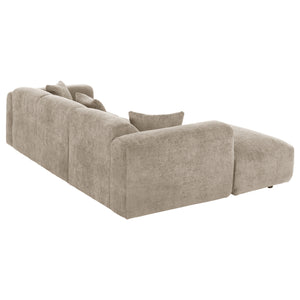 ΚΑΝΑΠΕΣ ΓΩΝΙΑ (ΑΡΙΣΤΕΡΗ) BRICKEN HM3275.01L ΜΠΕΖ ΥΦΑΣΜΑ 110-282x98-160x72Υεκ. - Pakobazaar