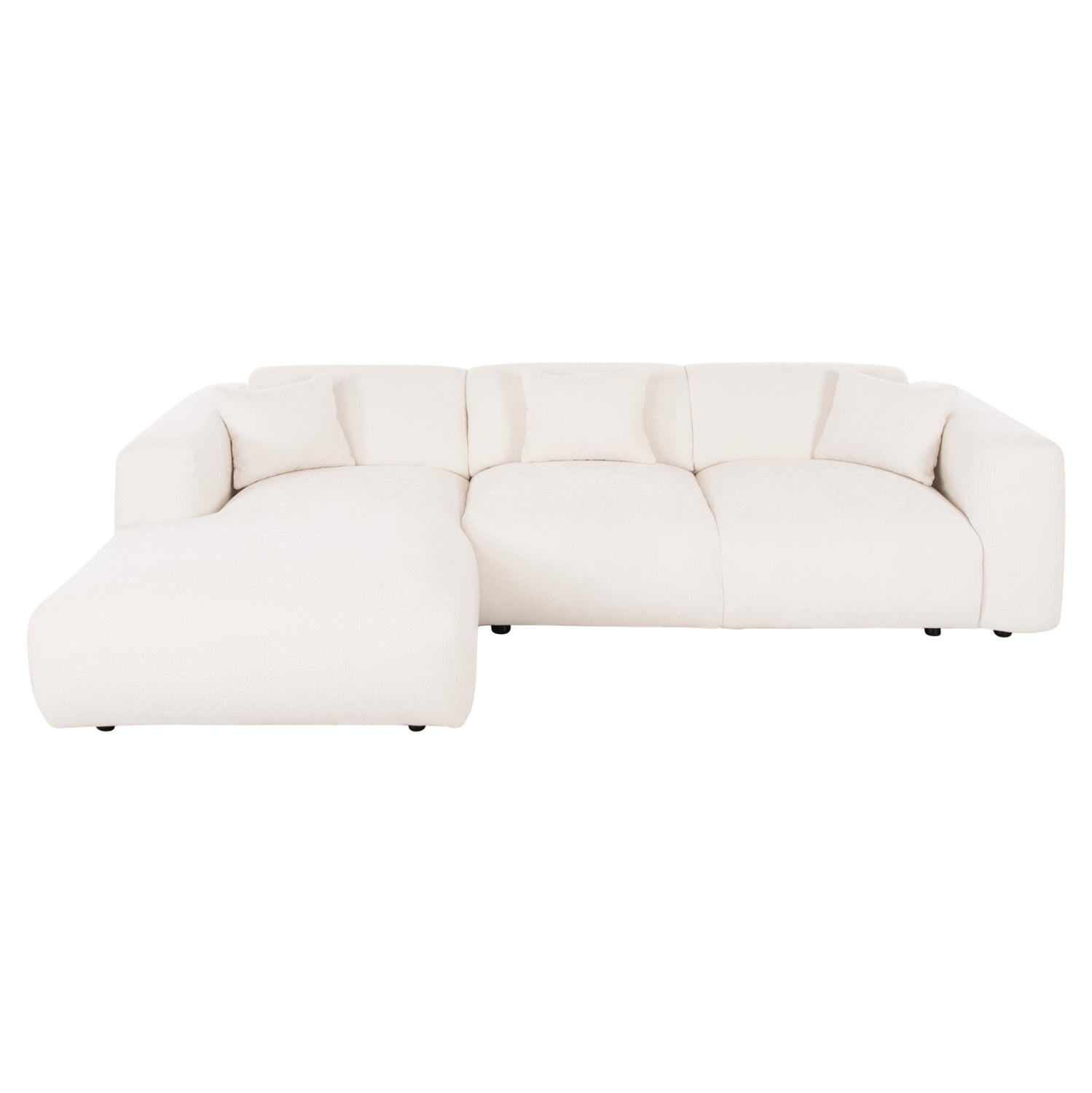 ΚΑΝΑΠΕΣ ΓΩΝΙΑ (ΑΡΙΣΤΕΡΗ) BRICKEN HM3275.02L ΛΕΥΚΟ ΥΦΑΣΜΑ 110-282x98-160x72Υεκ. - Pakobazaar