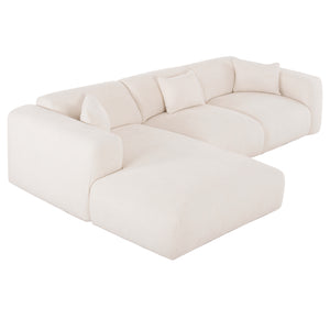 ΚΑΝΑΠΕΣ ΓΩΝΙΑ (ΑΡΙΣΤΕΡΗ) BRICKEN HM3275.02L ΛΕΥΚΟ ΥΦΑΣΜΑ 110-282x98-160x72Υεκ. - Pakobazaar