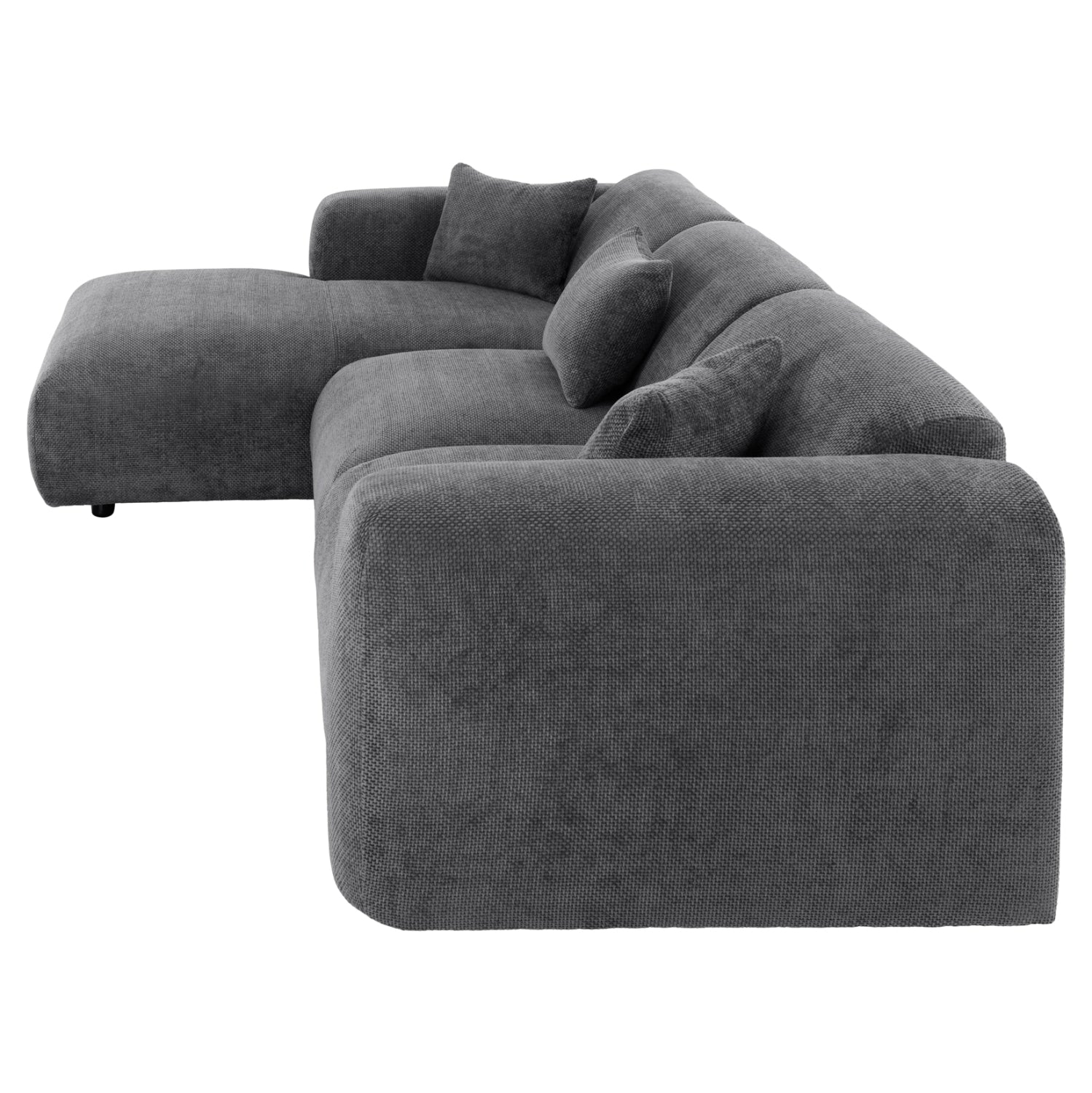 ΚΑΝΑΠΕΣ ΓΩΝΙΑ (ΑΡΙΣΤΕΡΗ) BRICKEN HM3275.04L ΑΝΘΡΑΚΙ ΥΦΑΣΜΑ 110-282x98-160x72Υεκ. - Pakobazaar