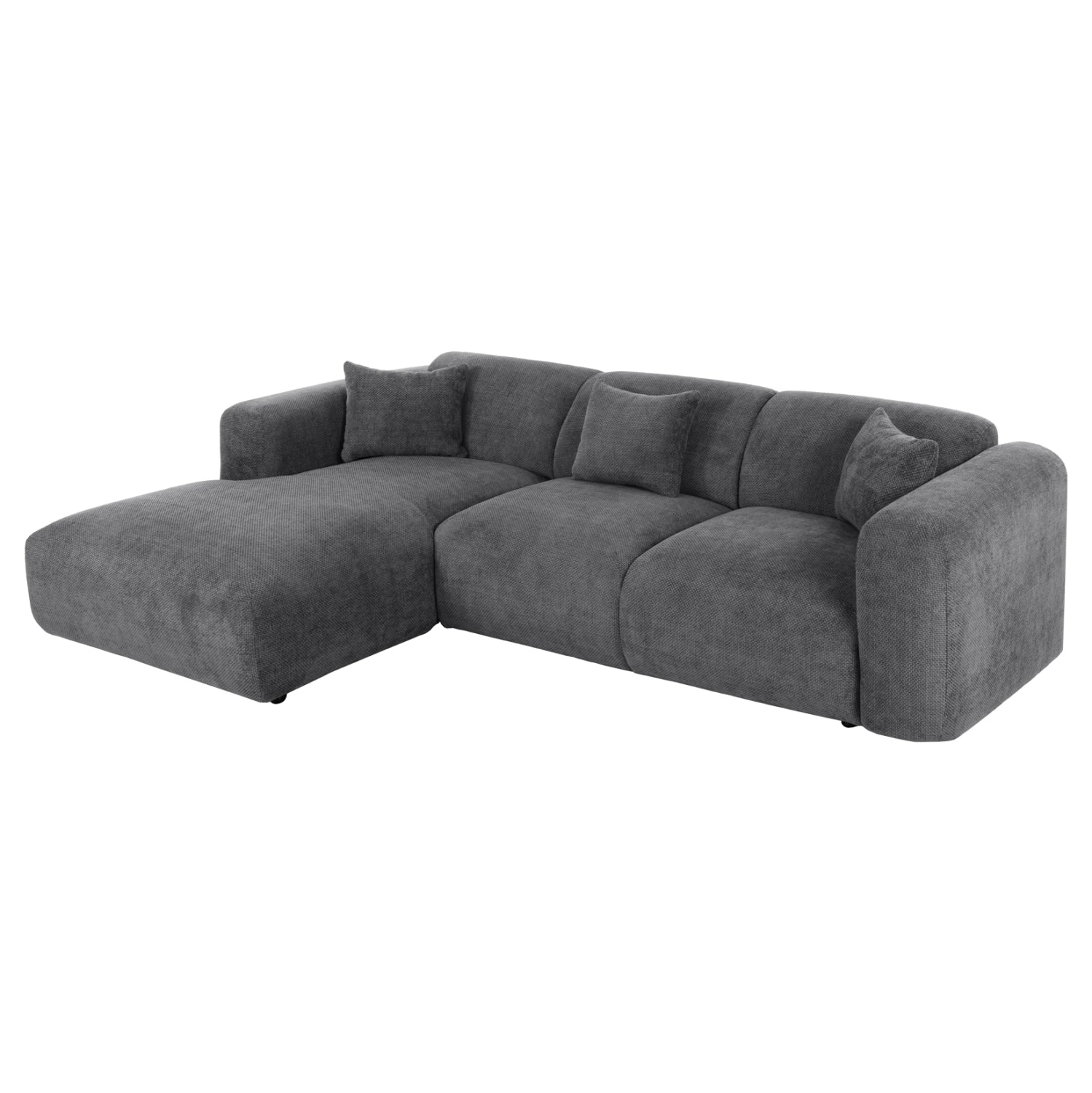 ΚΑΝΑΠΕΣ ΓΩΝΙΑ (ΑΡΙΣΤΕΡΗ) BRICKEN HM3275.04L ΑΝΘΡΑΚΙ ΥΦΑΣΜΑ 110-282x98-160x72Υεκ. - Pakobazaar