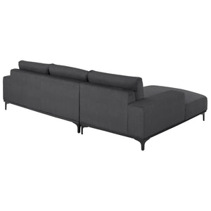 ΚΑΝΑΠΕΣ ΓΩΝΙΑ (ΑΡΙΣΤΕΡΗ) NOA HM3278.02L ΑΝΘΡΑΚΙ ΥΦΑΣΜΑ 288x90-157x67-80Υεκ. - Pakobazaar