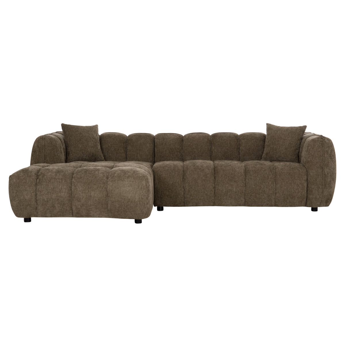 ΚΑΝΑΠΕΣ ΓΩΝΙΑ (ΑΡΙΣΤΕΡΗ) LYKKE HM3326.03L ΠΡΑΣΙΝΟ ΥΦΑΣΜΑ 280x83-160(η γωνία)x80Υεκ - Pakobazaar