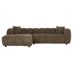 ΚΑΝΑΠΕΣ ΓΩΝΙΑ (ΑΡΙΣΤΕΡΗ) LYKKE HM3326.03L ΠΡΑΣΙΝΟ ΥΦΑΣΜΑ 280x83-160(η γωνία)x80Υεκ - Pakobazaar