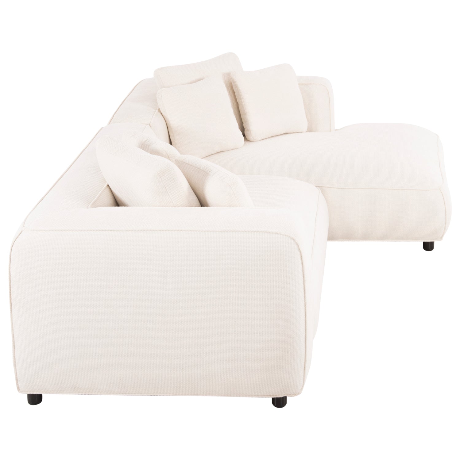 ΚΑΝΑΠΕΣ ΓΩΝΙΑ (ΔΕΞΙΑ) 3-ΘΕΣΙΟΣ GRACE HM3280.02R ΛΕΥΚΟ ΥΦΑΣΜΑ 252x160x70-90Υεκ - Pakobazaar