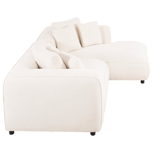 ΚΑΝΑΠΕΣ ΓΩΝΙΑ (ΔΕΞΙΑ) 3-ΘΕΣΙΟΣ GRACE HM3280.02R ΛΕΥΚΟ ΥΦΑΣΜΑ 252x160x70-90Υεκ - Pakobazaar