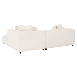ΚΑΝΑΠΕΣ ΓΩΝΙΑ (ΔΕΞΙΑ) 3-ΘΕΣΙΟΣ GRACE HM3280.02R ΛΕΥΚΟ ΥΦΑΣΜΑ 252x160x70-90Υεκ - Pakobazaar