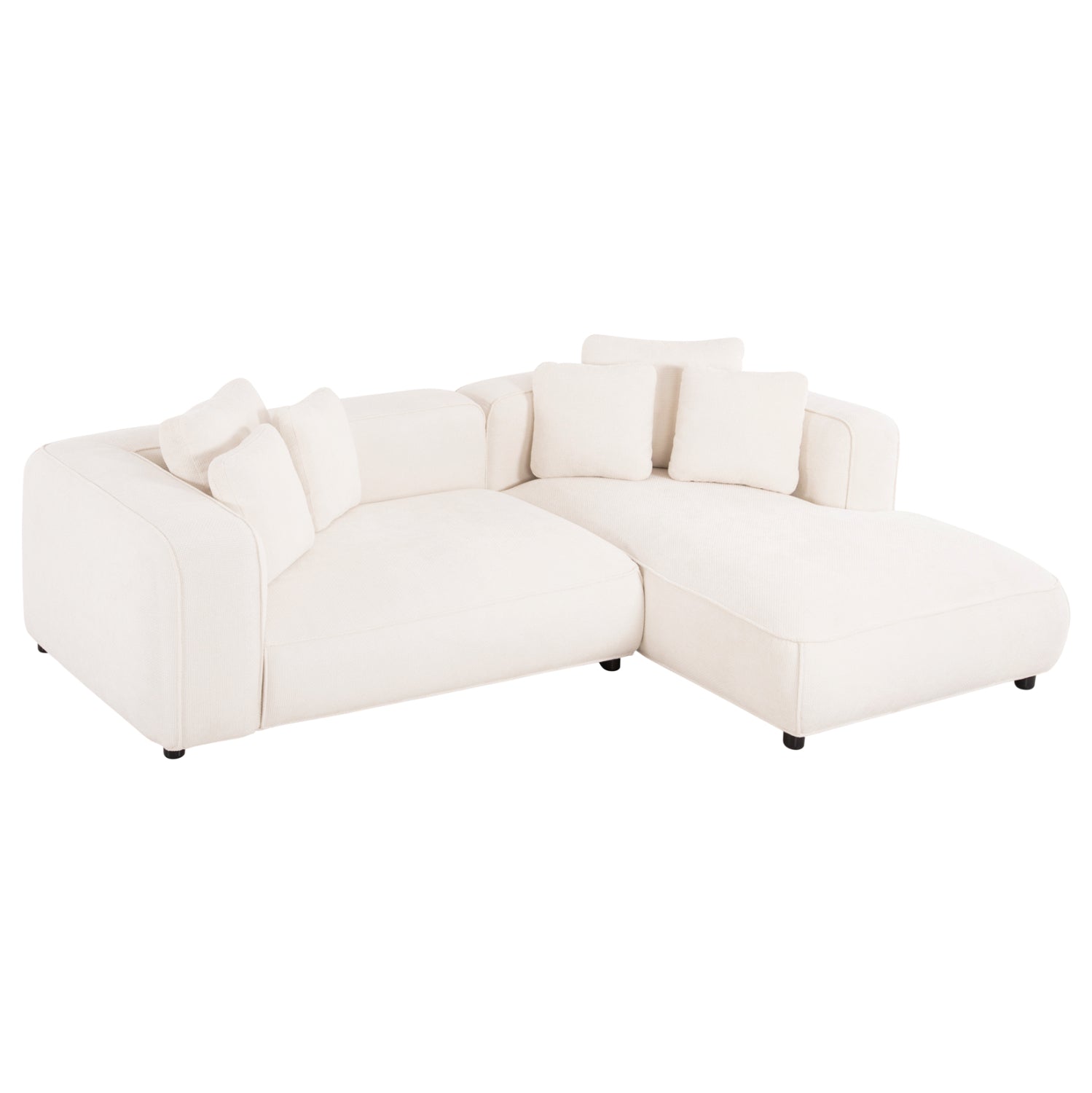 ΚΑΝΑΠΕΣ ΓΩΝΙΑ (ΔΕΞΙΑ) 3-ΘΕΣΙΟΣ GRACE HM3280.02R ΛΕΥΚΟ ΥΦΑΣΜΑ 252x160x70-90Υεκ - Pakobazaar