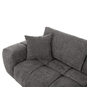 ΚΑΝΑΠΕΣ ΓΩΝΙΑ (ΔΕΞΙΑ) COVEN HM3266.03R ΣΚΟΥΡΟ ΓΚΡΙ ΥΦΑΣΜΑ 298x102-208x85Υεκ. - Pakobazaar