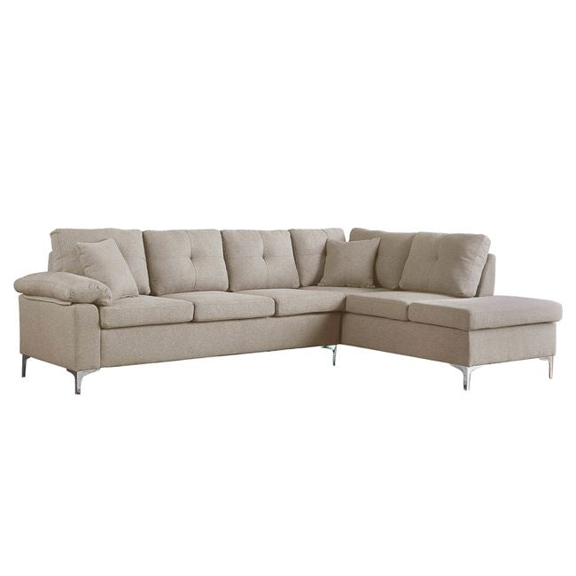 ΚΑΝΑΠΕΣ ΓΩΝΙΑ ΔΕΞΙΑ ZAILA HM3086R ΥΦΑΣΜΑ ΜΠΕΖ 282x197x90 εκ. - Pakobazaar
