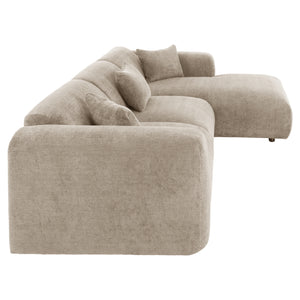 ΚΑΝΑΠΕΣ ΓΩΝΙΑ BRICKEN HM3275.01R ΜΠΕΖ ΥΦΑΣΜΑ 110-282x98-160x72Υεκ. - Pakobazaar