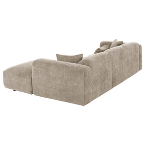 ΚΑΝΑΠΕΣ ΓΩΝΙΑ BRICKEN HM3275.01R ΜΠΕΖ ΥΦΑΣΜΑ 110-282x98-160x72Υεκ. - Pakobazaar