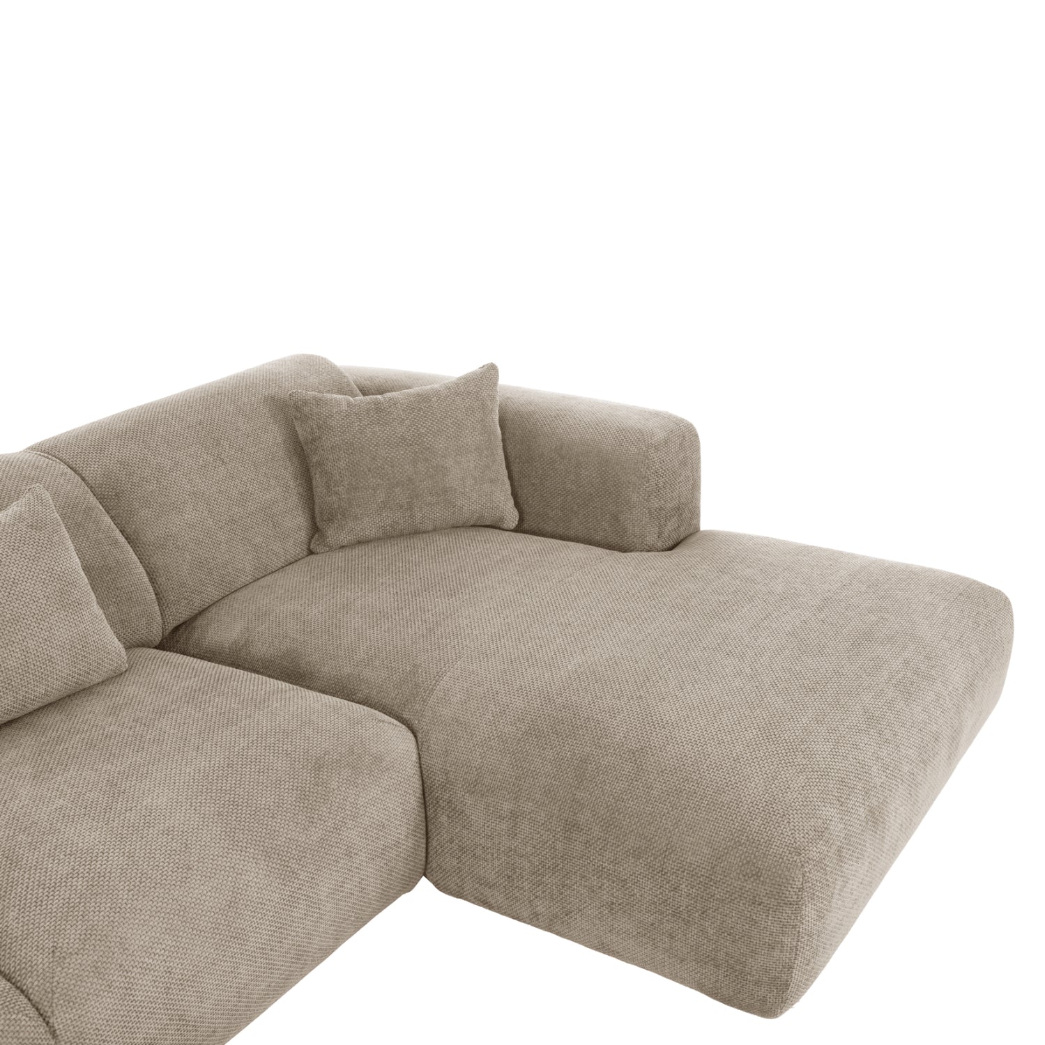 ΚΑΝΑΠΕΣ ΓΩΝΙΑ BRICKEN HM3275.01R ΜΠΕΖ ΥΦΑΣΜΑ 110-282x98-160x72Υεκ. - Pakobazaar