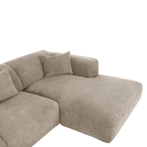 ΚΑΝΑΠΕΣ ΓΩΝΙΑ BRICKEN HM3275.01R ΜΠΕΖ ΥΦΑΣΜΑ 110-282x98-160x72Υεκ. - Pakobazaar