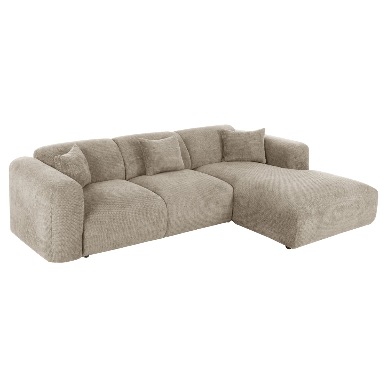 ΚΑΝΑΠΕΣ ΓΩΝΙΑ BRICKEN HM3275.01R ΜΠΕΖ ΥΦΑΣΜΑ 110-282x98-160x72Υεκ. - Pakobazaar
