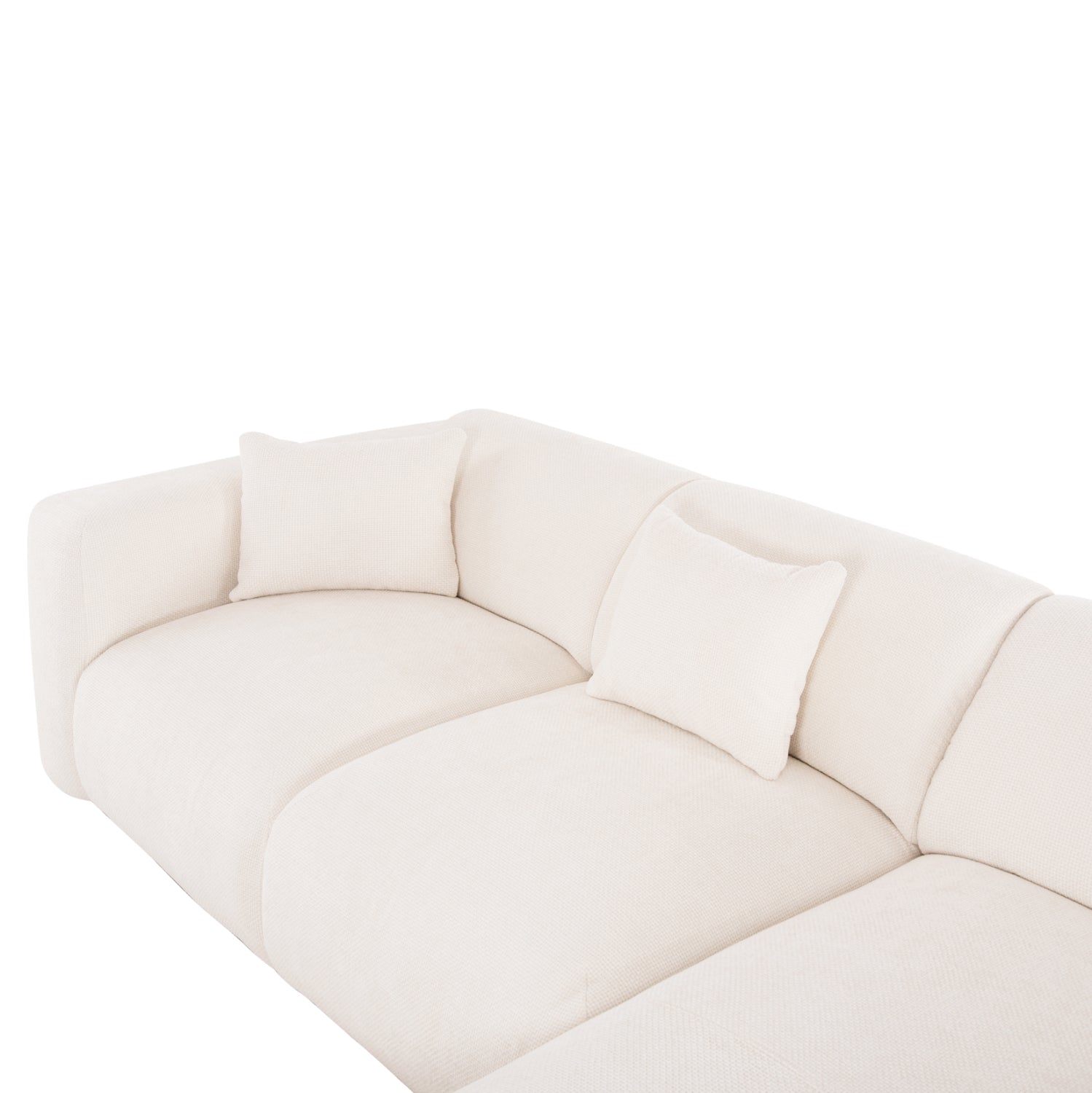 ΚΑΝΑΠΕΣ ΓΩΝΙΑ BRICKEN HM3275.02R ΛΕΥΚΟ ΥΦΑΣΜΑ 110-282x98-160x72Υεκ. - Pakobazaar