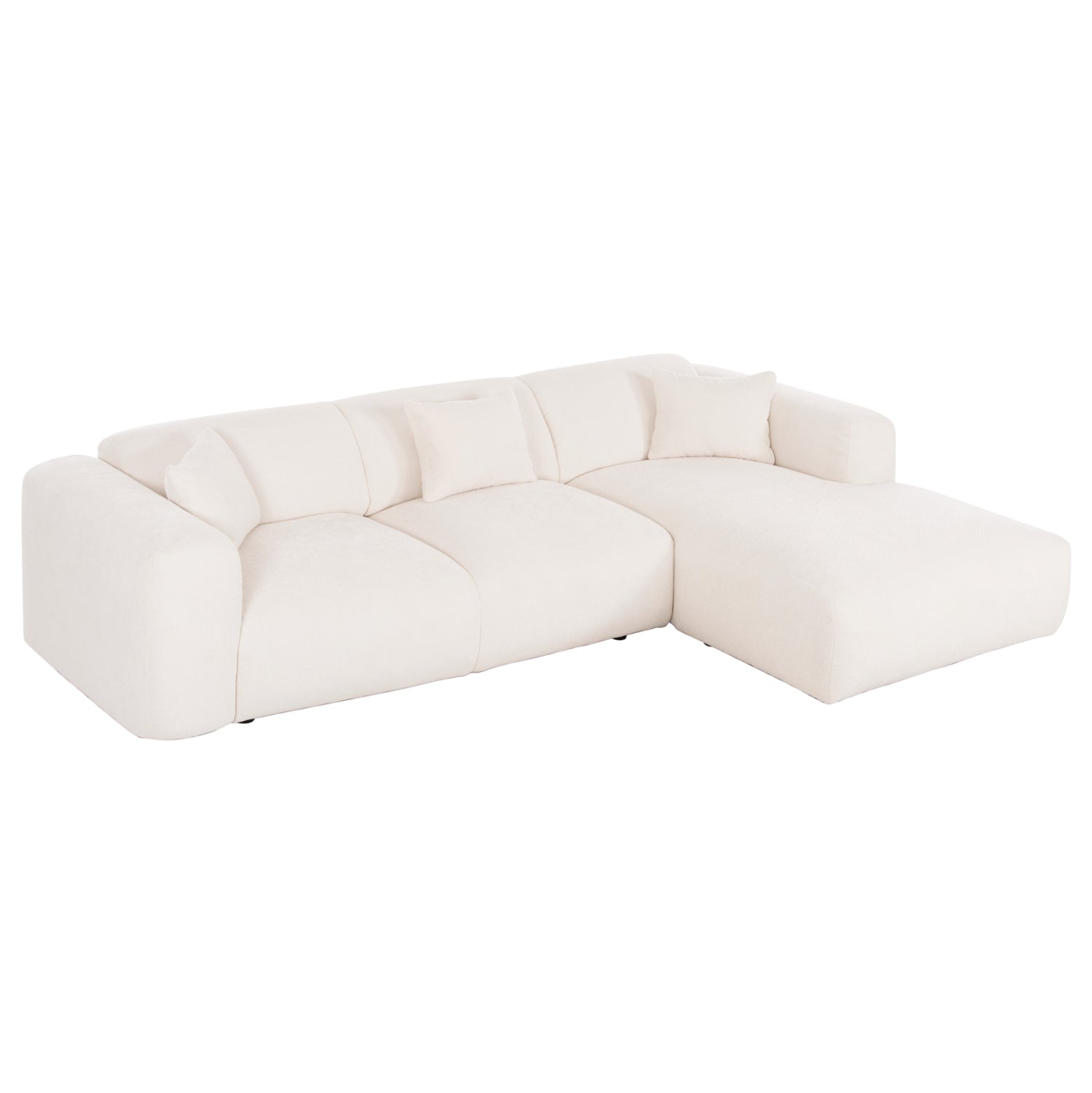 ΚΑΝΑΠΕΣ ΓΩΝΙΑ BRICKEN HM3275.02R ΛΕΥΚΟ ΥΦΑΣΜΑ 110-282x98-160x72Υεκ. - Pakobazaar