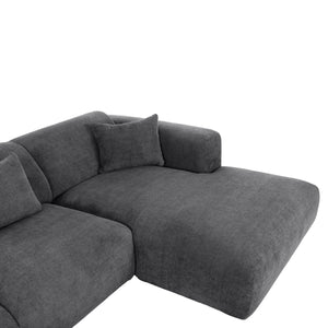 ΚΑΝΑΠΕΣ ΓΩΝΙΑ BRICKEN HM3275.04R ΑΝΘΡΑΚΙ ΥΦΑΣΜΑ 110-282x98-160x72Υεκ. - Pakobazaar