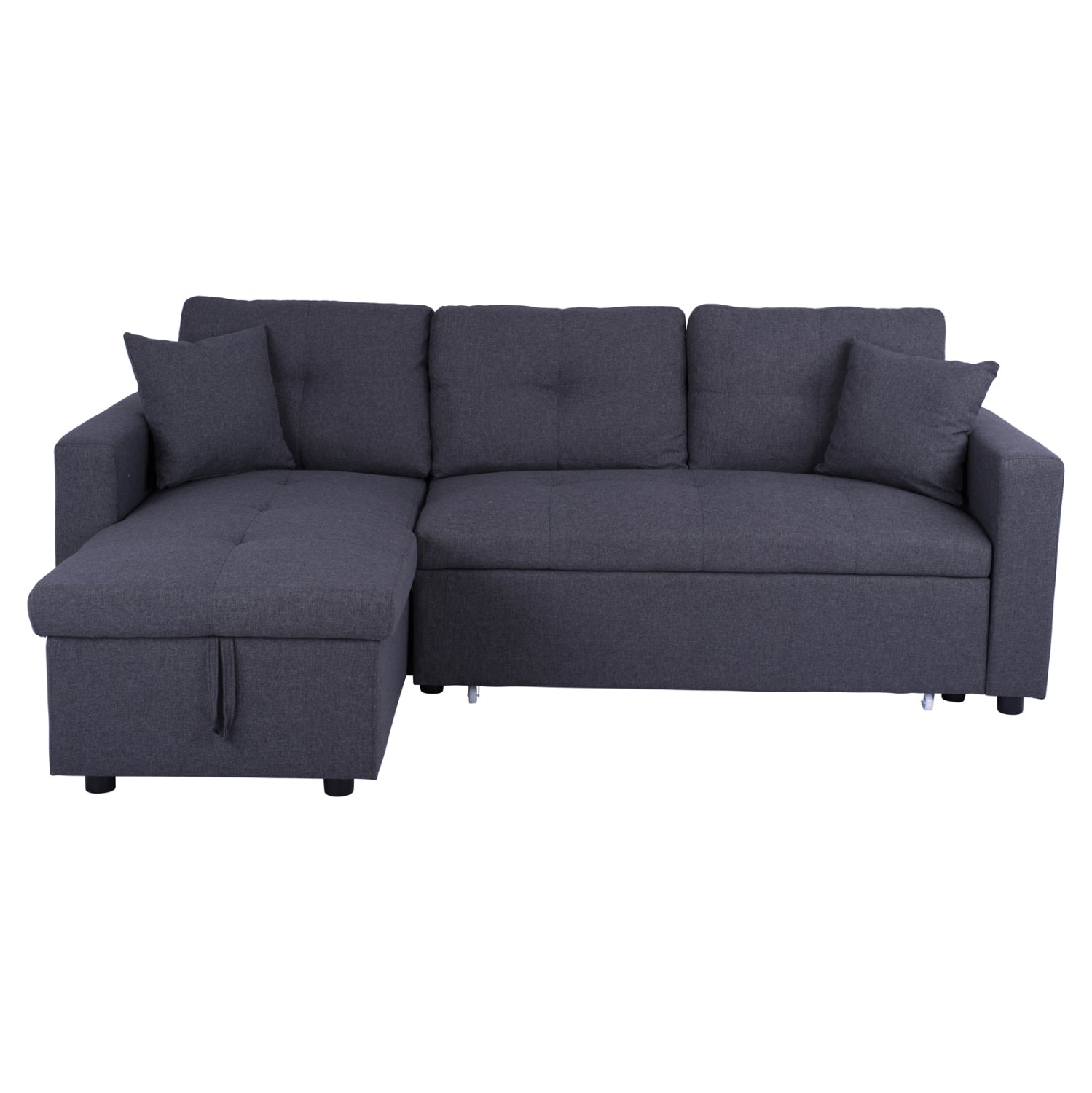 ΚΑΝΑΠΕΣ ΓΩΝΙΑ ΚΡΕΒΑΤΙ WAYNE 224x147x85Υεκ. HM3028.11 ΓΚΡΙ ΥΦΑΣΜΑ - Pakobazaar