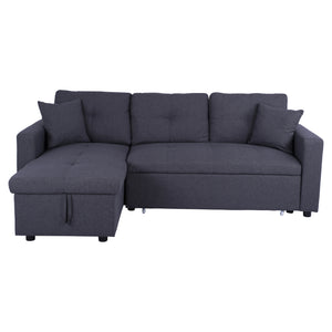ΚΑΝΑΠΕΣ ΓΩΝΙΑ ΚΡΕΒΑΤΙ WAYNE 224x147x85Υεκ. HM3028.11 ΓΚΡΙ ΥΦΑΣΜΑ - Pakobazaar