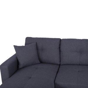 ΚΑΝΑΠΕΣ ΓΩΝΙΑ ΚΡΕΒΑΤΙ WAYNE 224x147x85Υεκ. HM3028.11 ΓΚΡΙ ΥΦΑΣΜΑ - Pakobazaar