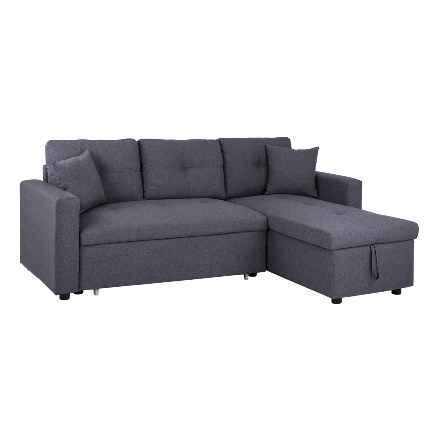 ΚΑΝΑΠΕΣ ΓΩΝΙΑ ΚΡΕΒΑΤΙ WAYNE 224x147x85Υεκ. HM3028.11 ΓΚΡΙ ΥΦΑΣΜΑ - Pakobazaar