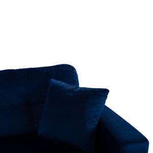 ΚΑΝΑΠΕΣ ΓΩΝΙΑ ΚΡΕΒΑΤΙ WAYNE 224x147x85Υεκ. HM3028.18 ΒΕΛΟΥΔΟ ΜΠΛΕ - Pakobazaar