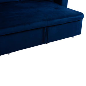 ΚΑΝΑΠΕΣ ΓΩΝΙΑ ΚΡΕΒΑΤΙ WAYNE 224x147x85Υεκ. HM3028.18 ΒΕΛΟΥΔΟ ΜΠΛΕ - Pakobazaar