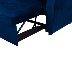 ΚΑΝΑΠΕΣ ΓΩΝΙΑ ΚΡΕΒΑΤΙ WAYNE 224x147x85Υεκ. HM3028.18 ΒΕΛΟΥΔΟ ΜΠΛΕ - Pakobazaar