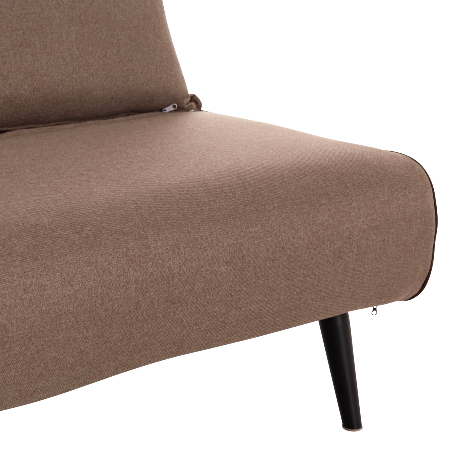 ΚΑΝΑΠΕΣ ΚΡΕΒΑΤΙ 2 ΑΤΟΜΩΝ ASMA HM3077.07 ΣΚΟΥΡΟ ΜΠΕΖ ΥΦΑΣΜΑ 143x78x84Yεκ. - Pakobazaar