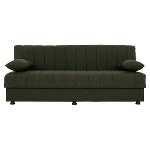ΚΑΝΑΠΕΣ ΚΡΕΒΑΤΙ ANDRI ΤΡΙΘΕΣΙΟΣ DARK OLIVE HM3239.05 180x72x77 εκ. - Pakobazaar