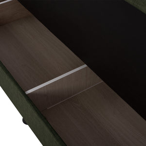 ΚΑΝΑΠΕΣ ΚΡΕΒΑΤΙ ANDRI ΤΡΙΘΕΣΙΟΣ DARK OLIVE HM3239.05 180x72x77 εκ. - Pakobazaar